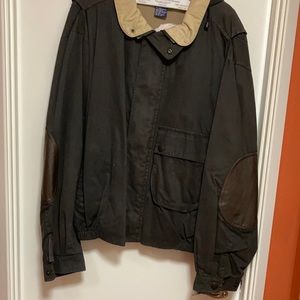 MEns nautica Jacket with hood leather elbows
